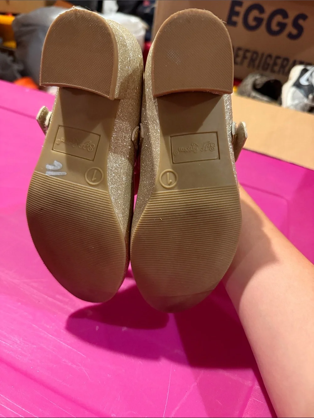 Girls Sparkle Mary Jane Dress Shoes - Gold